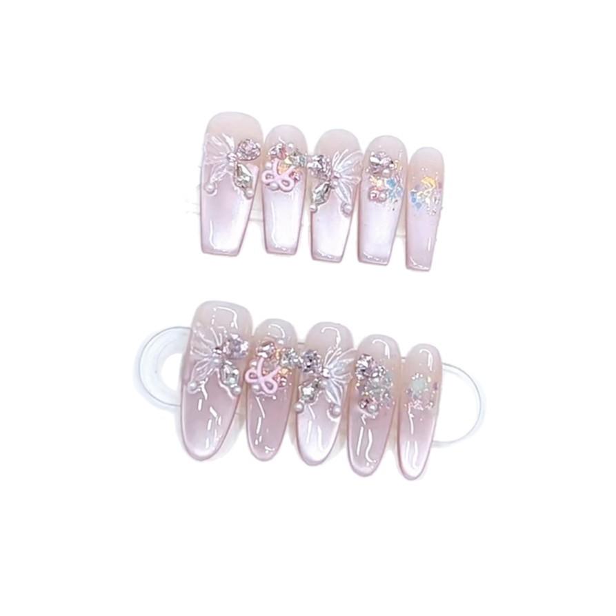 Pure Hand-wearing, New Colorful Butterfly, Zircon Diamond, Butterfly, Cat Eye Nail Art Patch