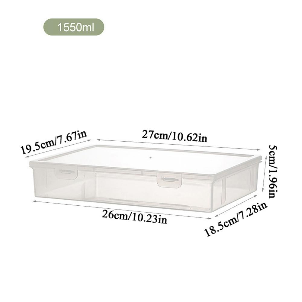 Plastic Document Organizer Organized Clear Square Shape Storage Box Organizing Box Transparent Desktop Document Storage Case