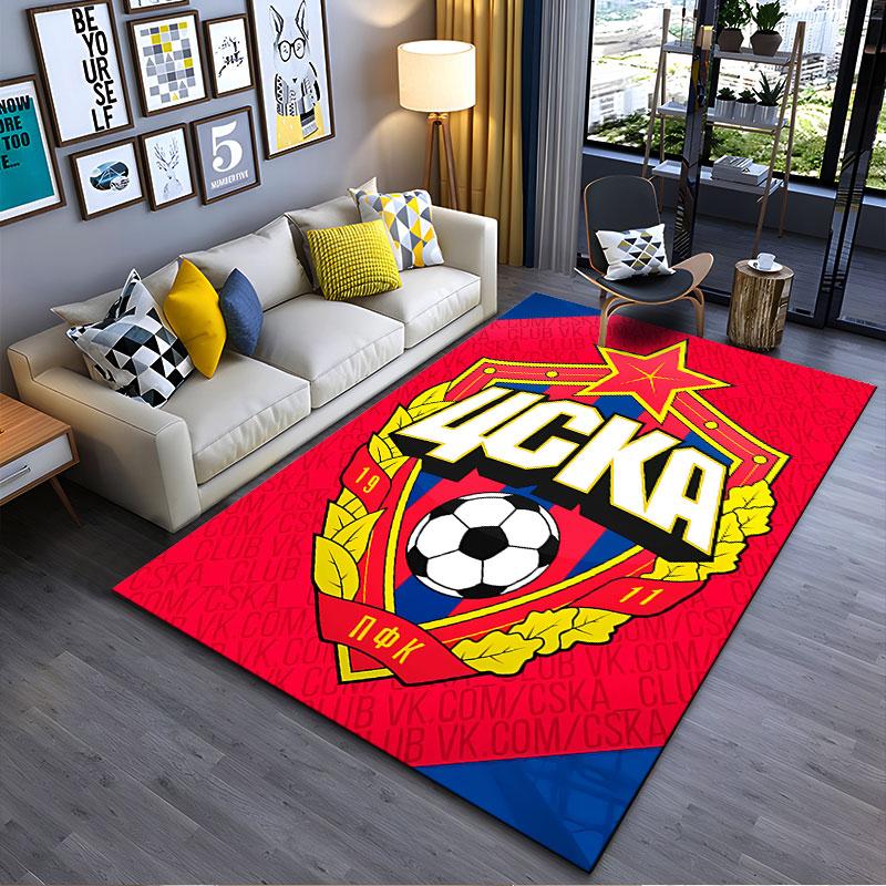 CSKA Logo with Football Pattern Suitable As a Non-slip Mat for the Living Room or Bedroom Sofa