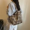 Borsa Tote Stampa Leopardo Grande Capacità Borsa a Spalla Casual Borsa a Mano Quotidiana per Donne