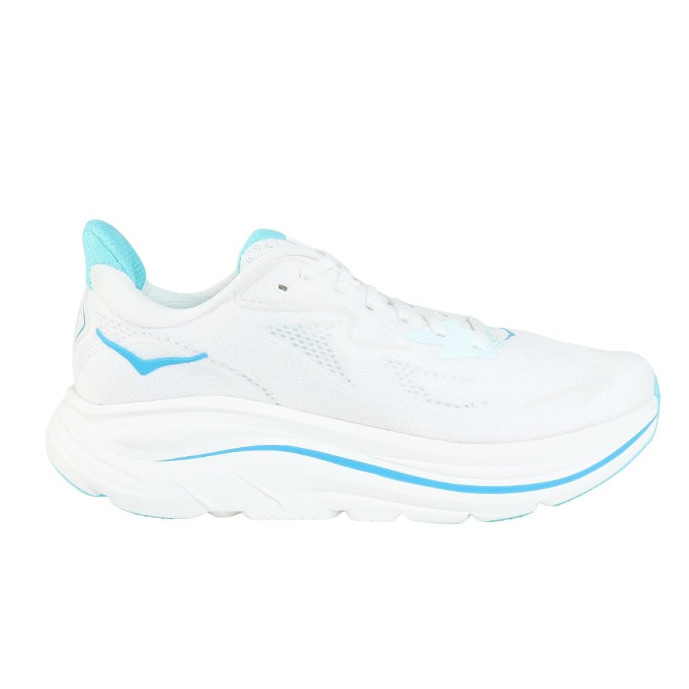 HOKA Clifton 10 Running Shoes Shoes/Jogging (1162030-WKY) (White/Blue/Size 25.0/Men's)