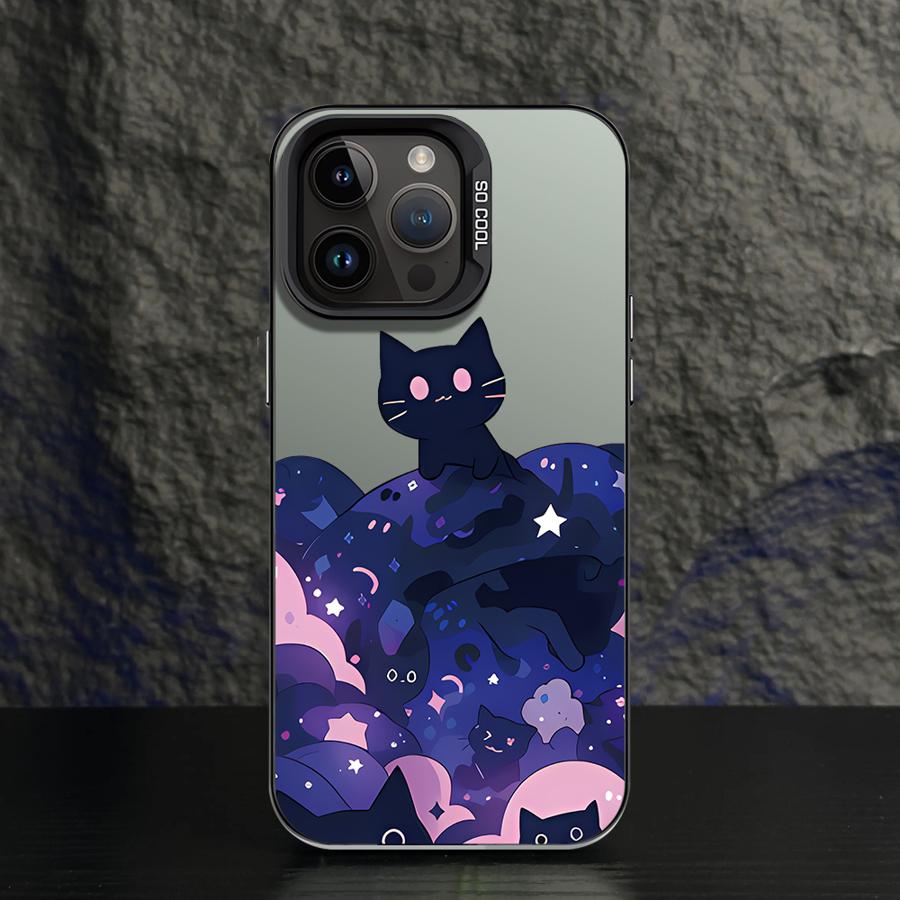 Cute Cartoon Cat Case for iPhone 17 Air 16e 14 15 16 Plus 11 12 13 Pro Max Soft Shell
