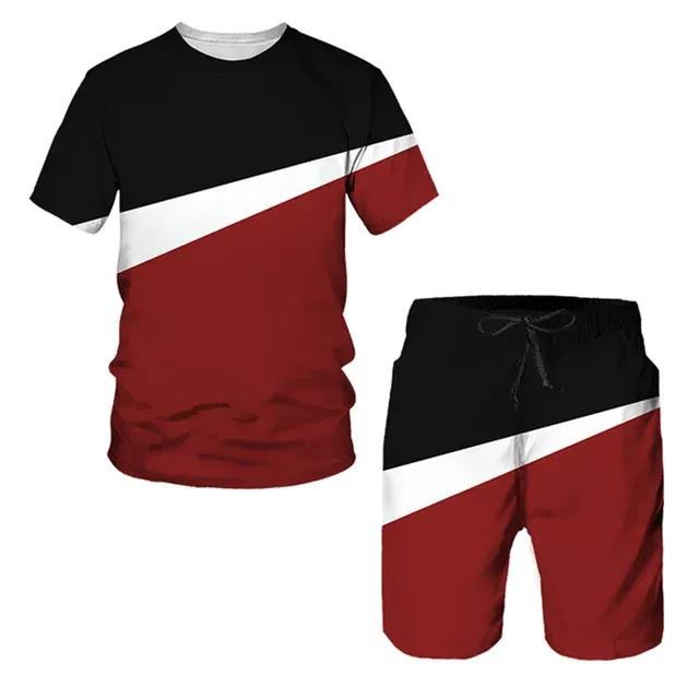 Sommer Männer Trend Trainingsanzüge Mode Harajuku Oansatz Kurzarm Übergroßen T Freizeit Shorts 2 Stück Outfit Outdoor Sport Sets