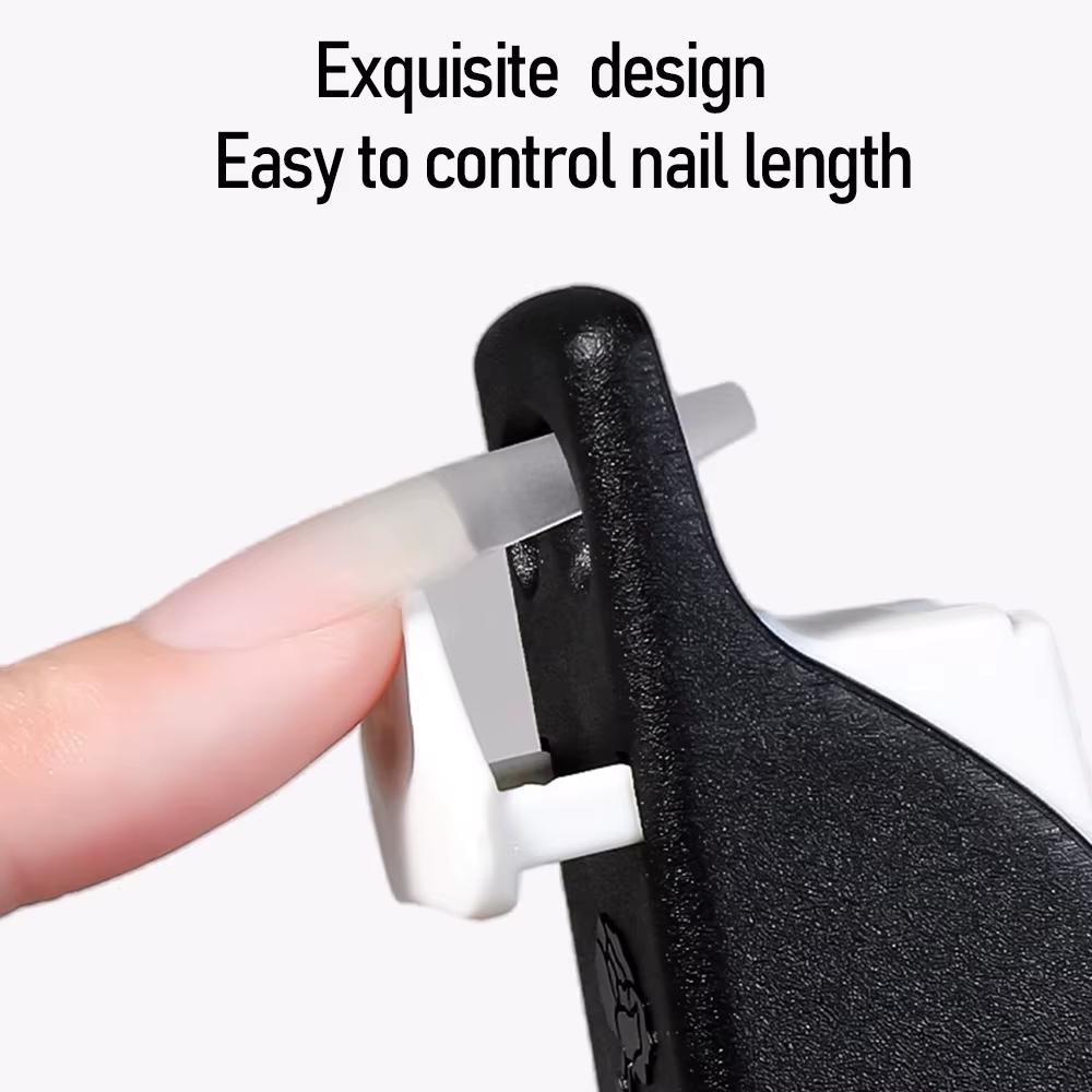 Nail Clipper U Shaped Acrylic Fake Nail Scissors Nail Tip Edge Cutter Trimmer Manicure with Sizer Precise Cutting Tools