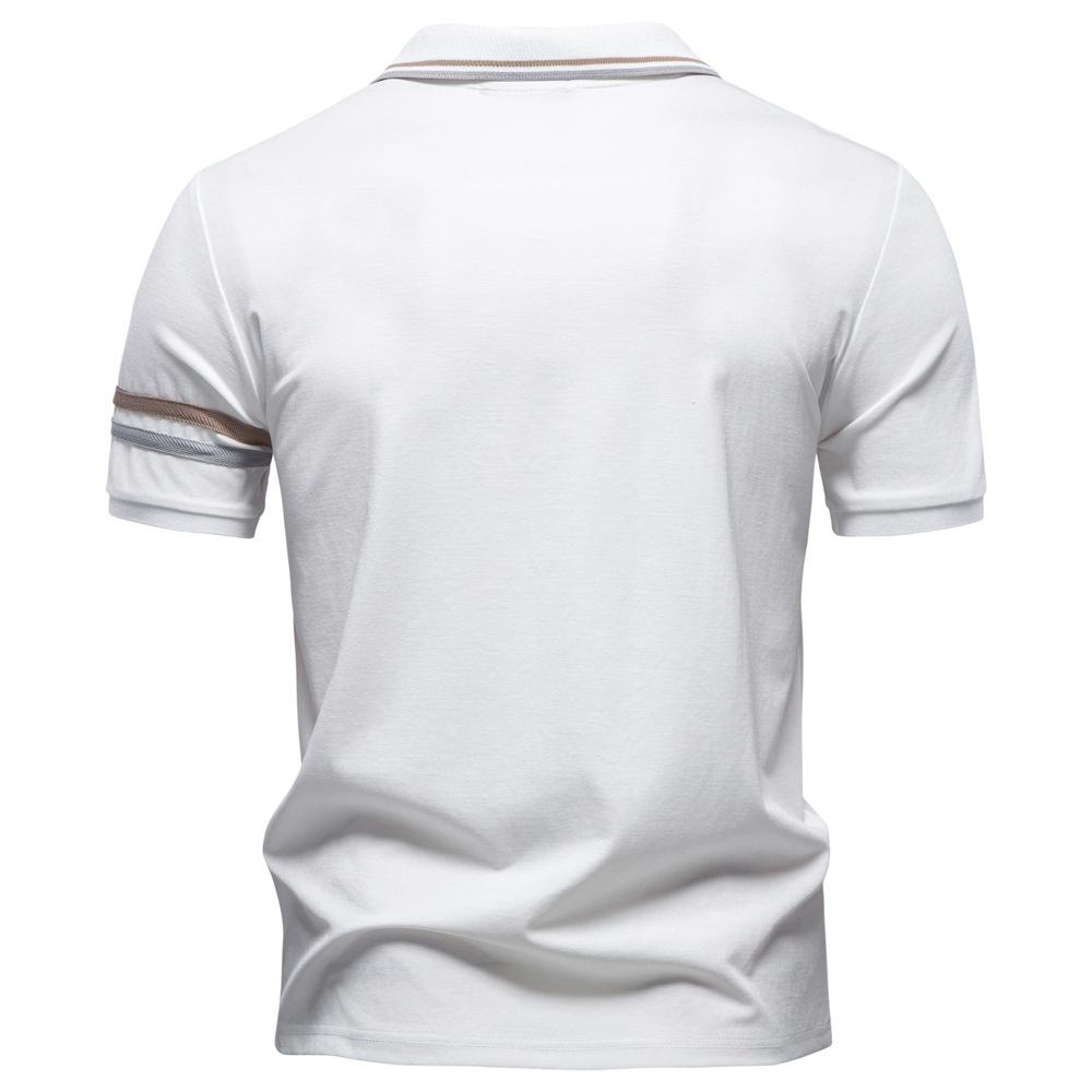 Reebok Nová výšivka Rolák na zip POLO tričko na jaro a léto 2026, Business Casual Pánské Tencelové krátkorukávové POLO tričko pro muže