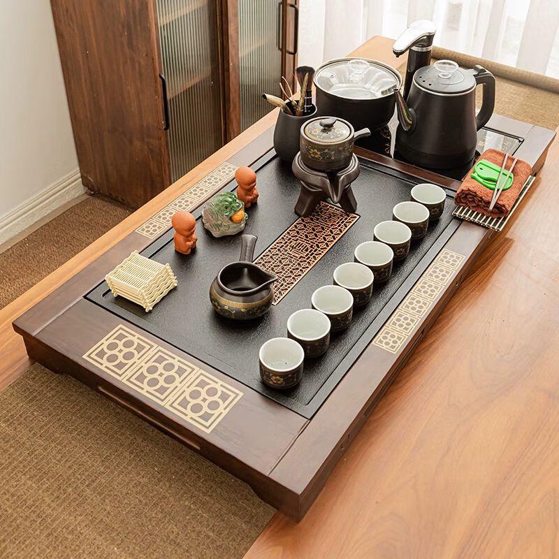 Jiakangming Automatic Large Tea Tray & Tea Set with Integrated Kettle