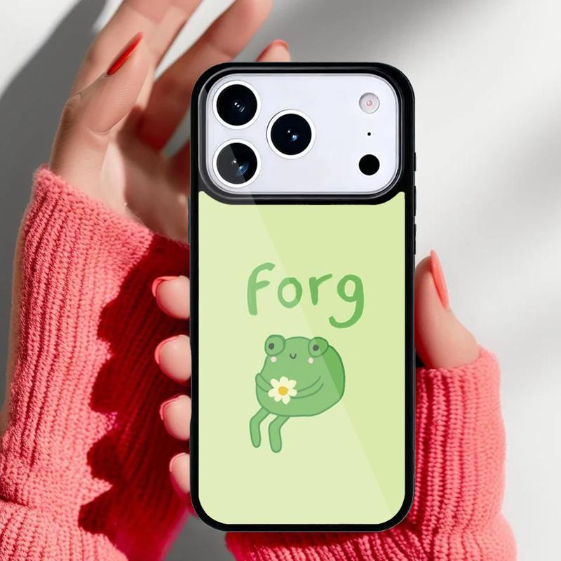 Cute Kawaii Frog Phone Case for iPhone 17 16 15 14 13 Pro Max Back Cover for 12 11 Pro Coque