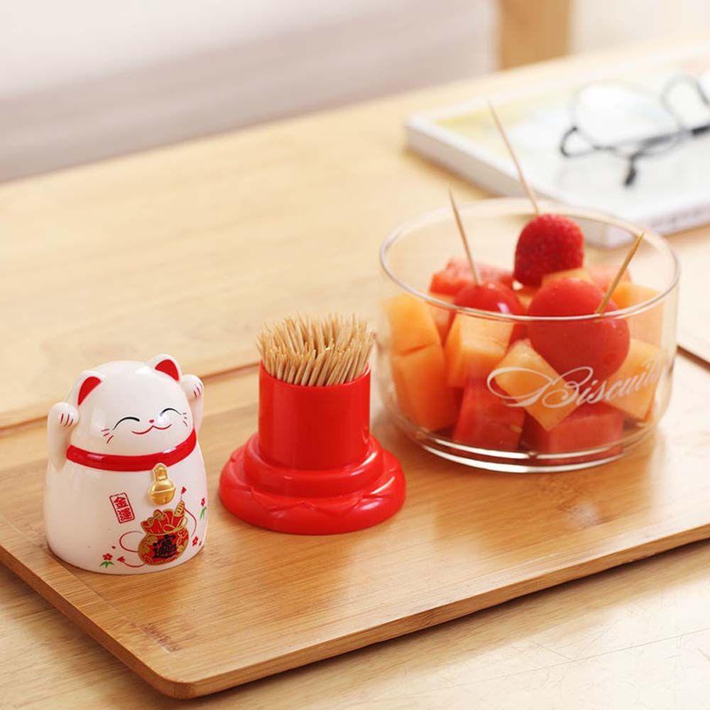 Tool High Quality Organizer Lucky Cat Dispenser Toothpick Box Toothpick Holder Toothpick Container