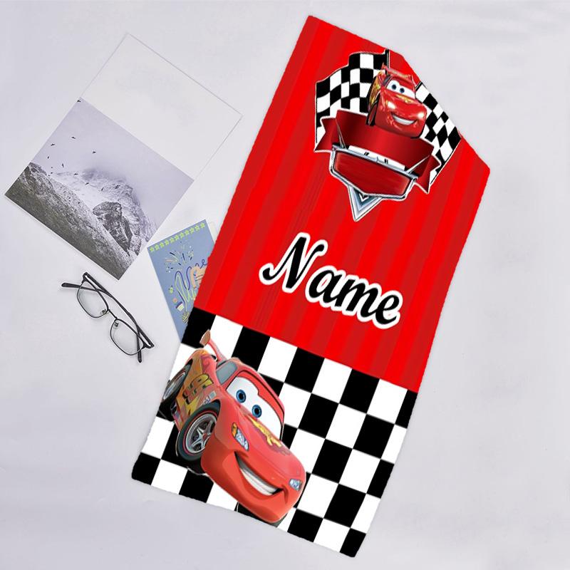 1pc Cars3 Beach Towel with Custom Name, Beach/Swimming/Bath/Picnic/Camping Towel, Suitable for Seaside Beaches
