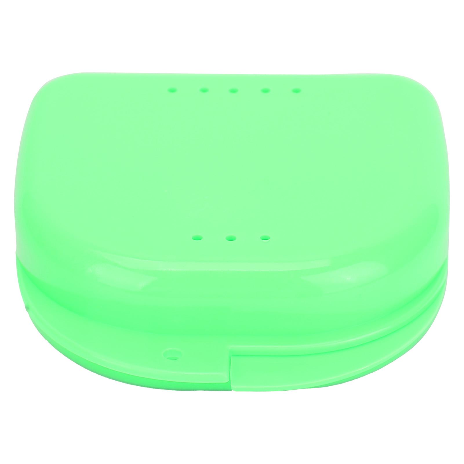 

Plastic Dental Retainer Box Orthodontic Dental Retainer Portable Storage Box with Vent Holes зелёный