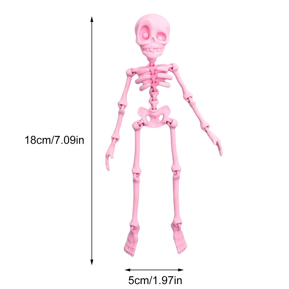 Magnetic Poseable Luminous Skull Fridge Magnet Funny Halloween Gift Easter Kitchen & Dining Decor Home Accessory Quirky Decor