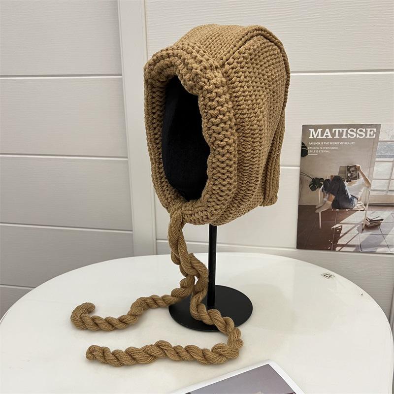 

Большая доска милая шапка-накидка женская осень и зима студенты уличная теплая защита от холода ушей лоли шапка-пуловер average size 54- 62CM