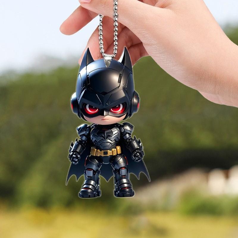 Süßer Cartoon-Batman-Muster-Acryl-Anhänger für die Innendekoration von Fahrzeugen