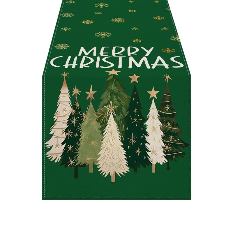 

Polyester Tablecloth Washable Accessories Cover For Christmas Parties Family Gatherings 1