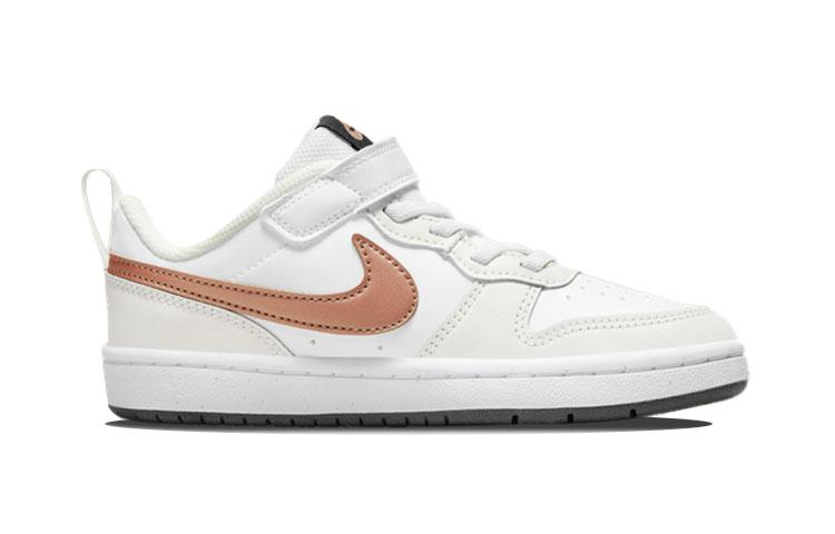 Nike Court Borough Low 2 White Metallic Bronze PS BQ5451-116