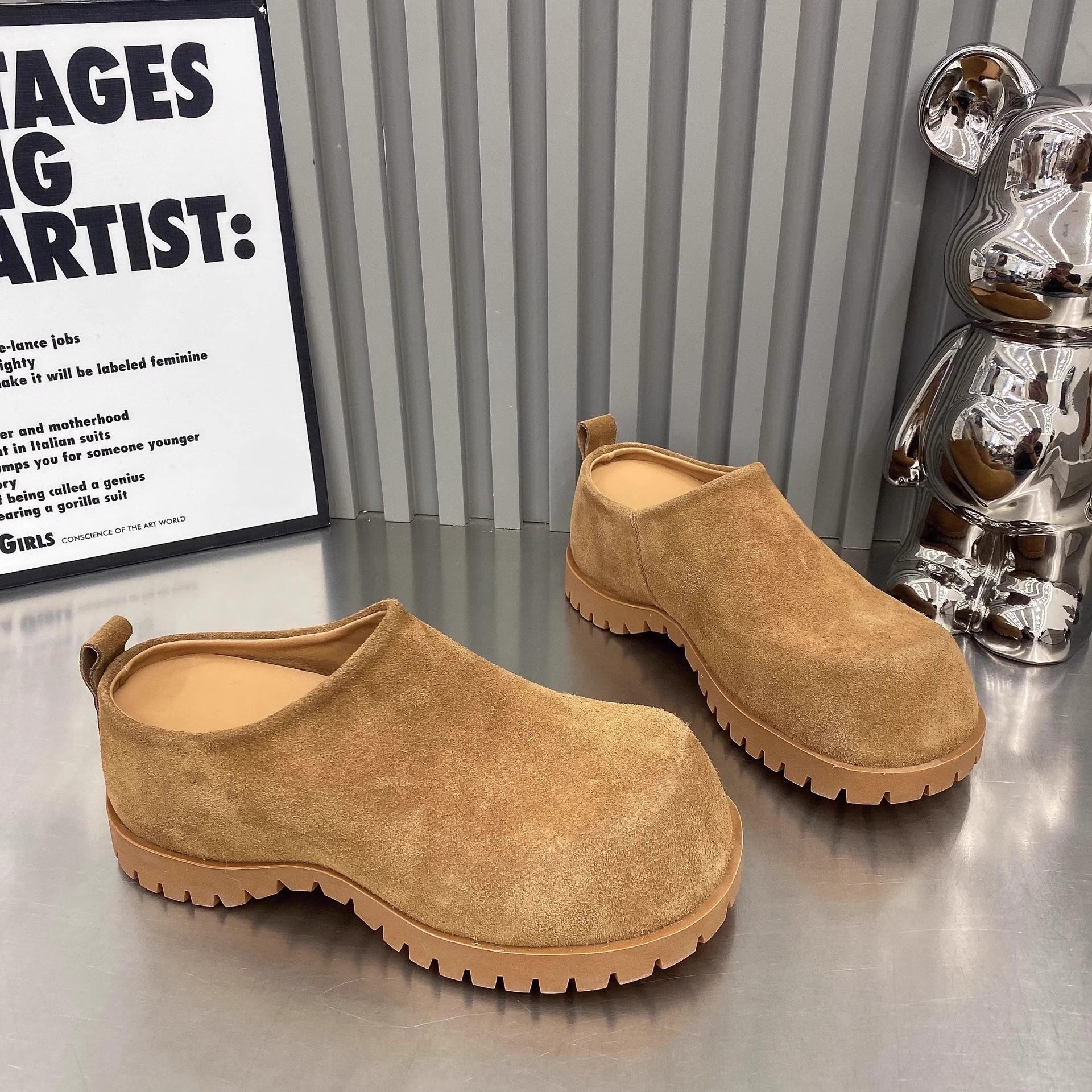 

Маленькое увеличение внутренней высоты, толстая подошва, полушлепанцы, женские, весна, новые, ретро, с закрытым носком, одинарная обувь 38