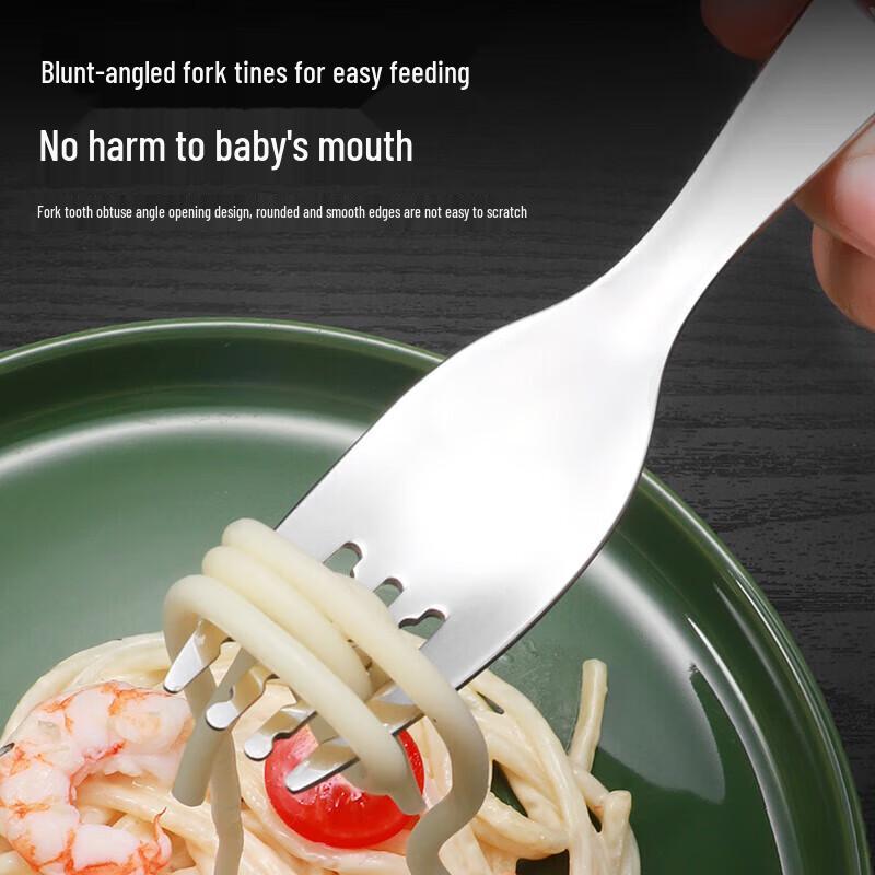 MAXCOOK 316 Stainless Steel Kids Fork and Spoon Set