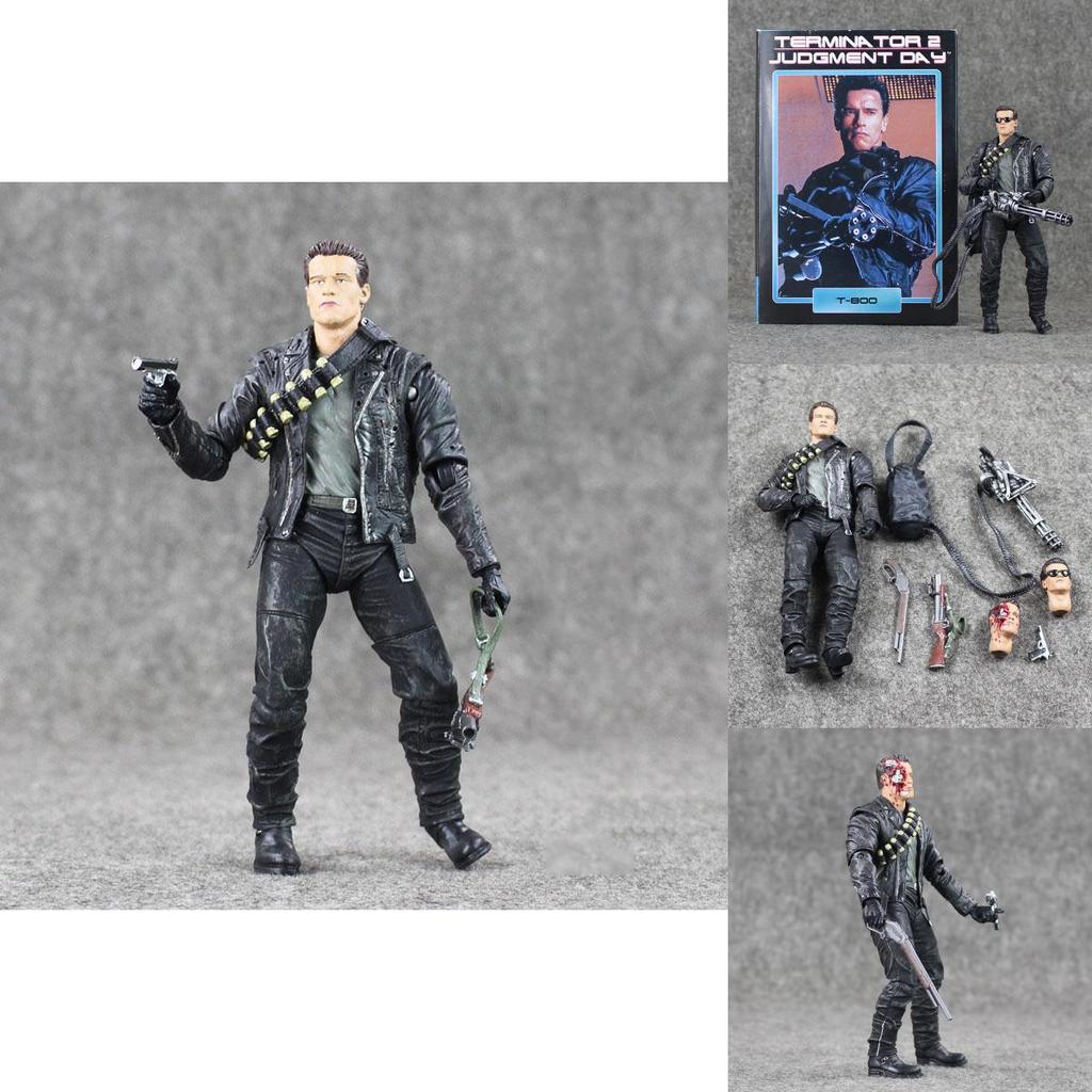 2 Judgment Terminator Day T800 Ultimate Deluxe Arnold 8" Action New Figure