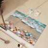 Ocean Bathroom Bath Mat Absorbent Foot Mats Non-slip Quick Dry Bathroom Carpet Shower Rugs Toilet Pad Doormat Washable