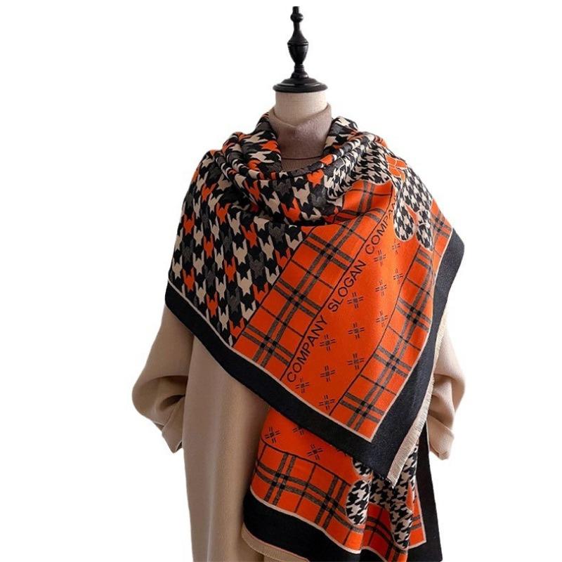 Walking blanket~ Designer bear Qiandongge scarf women's winter shawl imitation cashmere thermal scarf