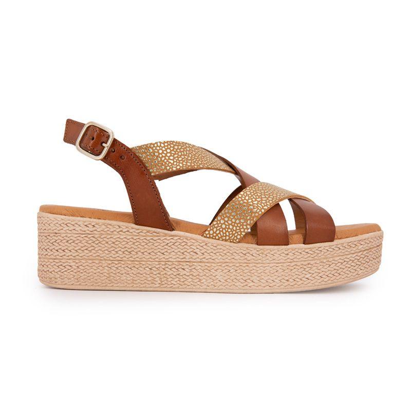 

Sandales compensee cuero fuji 5334 t36/41 Femme BIOSTOCK 37 коричневый