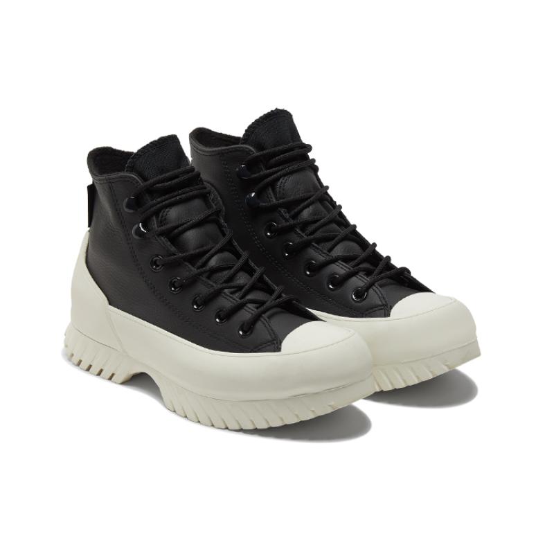Converse Chuck Taylor All Star Leather Lugged Winter 2.0 High-top Lifestyle Casual Shoes Unisex Black and White