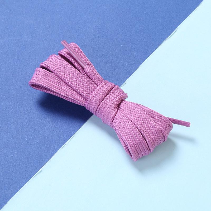 10mm Double Layer Flat Polyester Shoelaces for Casual Sports Shoes - White