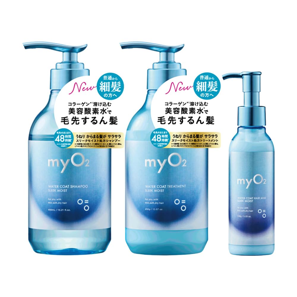 MyO2 Sleek Moist Bottle и Молочко для волос Набор для волос Шампунь, Кондиционер, (Шампунь + Молочко)