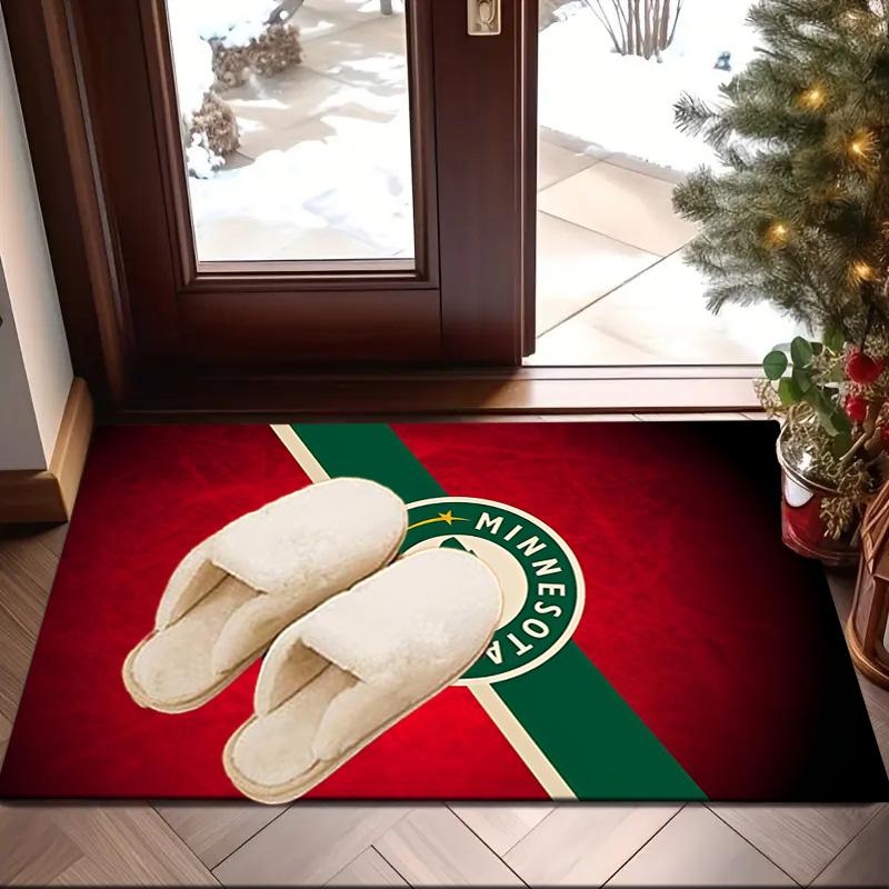 Minnesota-Wild Hockey Team Area Rug Suitable for Indoor And Outdoor,Carpets for Kitchens, Homes, Offices, Living Rooms,Home Decor,Christmas Gift