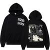 Autumn Winter Men Hooded Singer Sza Sos Print Ho