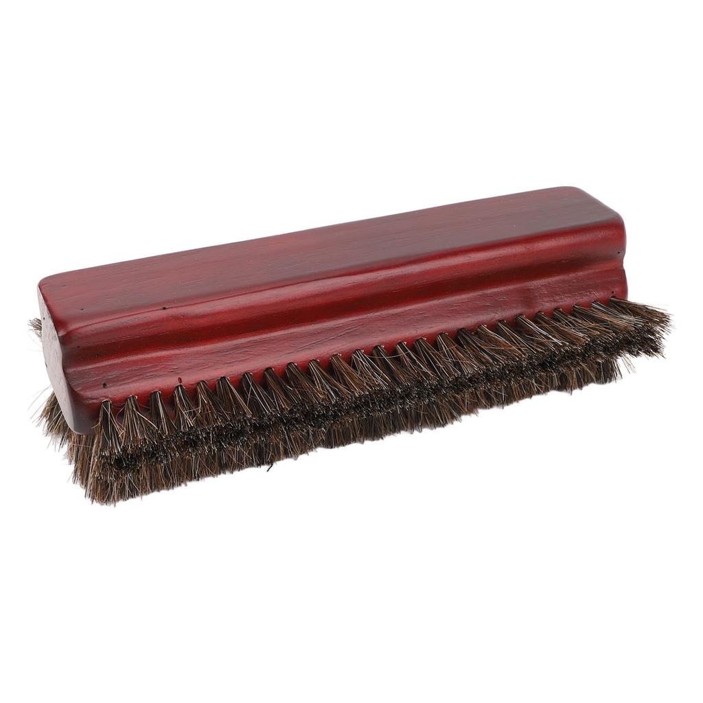 Pool Table Brush Wood Horse Hair 3 Sided Billiards Brush Cleaner for Cleaning Pool Tables Corner Edges Burgundy