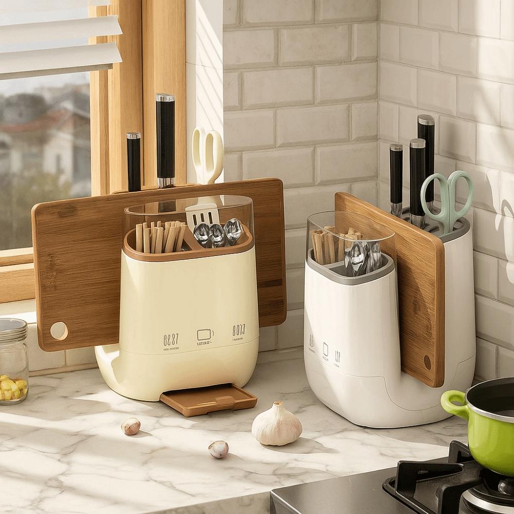 Large Capacity Cutting Board Holder Anti-slip Cutter Holder Utensil Chopstick Holder  Countertop