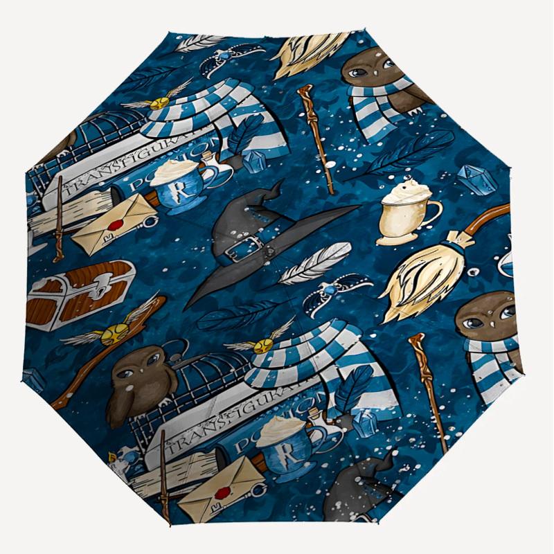 1PC Harry Potter, Spells Umbrella-8-Rib Reinforced, Automatic Open, Lightweight & Durable, Cute Fashion Accessory for Outdoor, D2627