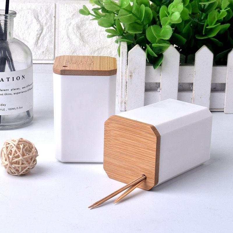 Mini Toothpick Holder Compact Portable Case - Small Cute Desktop Kitchen Storage Box for Home Restaurant Office Use