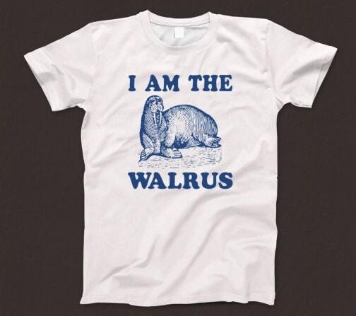 I Am The Walrus T Shirt Retro White Unisex Graphic Tee Unisex shirt Unisex T-Shirt L