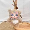 Fluffy Plush Cute Curly Rabbit Plush Charm Soft Vinyl Face Bunny Doll Pendant  Gift for Friends