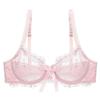 Sexy Lace Mesh Bra Plus Size Women Thin Cup Underwire Support With Double Hook Back