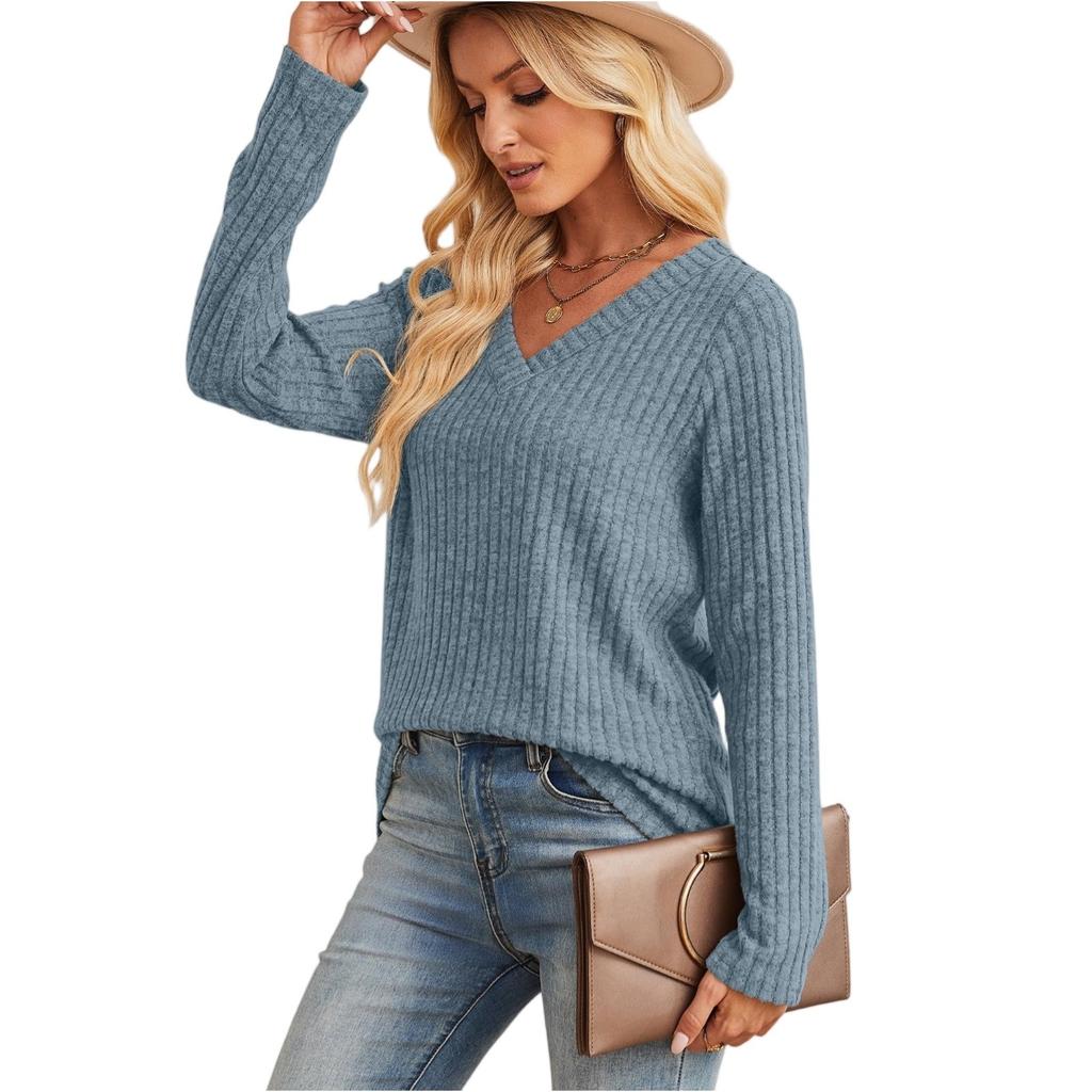 Women's Solid-color Fashionable Long-sleeved Top