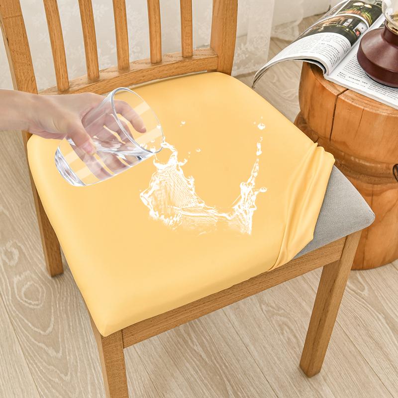Waterproof PU Leather Seat Covers for Dining Chairs Stretch Dining Room Chair Seat Covers Kitchen Chair Seat Covers Protectors