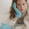 JUDY AND PAUL Knit Finger Hole Color Gloves (8 colors)