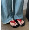 ~ Minimalist toe beach vacation fashionable contrasting color versatile flip-flops women wear summer