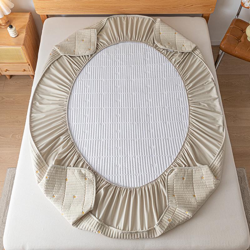 Αδιάβροχο Κεντημένο Προστατευτικό Επίστρωμα Αναπνεύσιμο Ρυθμιζόμενο Σεντόνι με Λάστιχο Κουβερλί Κρεβατιού 150/160/180/200/220