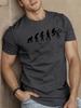 Unisexs Crew Neck Evolution Bmx Rider Graphic Short Sleeve Cotton Tee Casual Summer Streetwear Loose Basic Daily Outdoor Wear Top