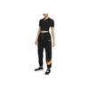 Nike Retro Sports Style Large Logo Print Jogger Pants Women Bottoms Black FJ7732-010