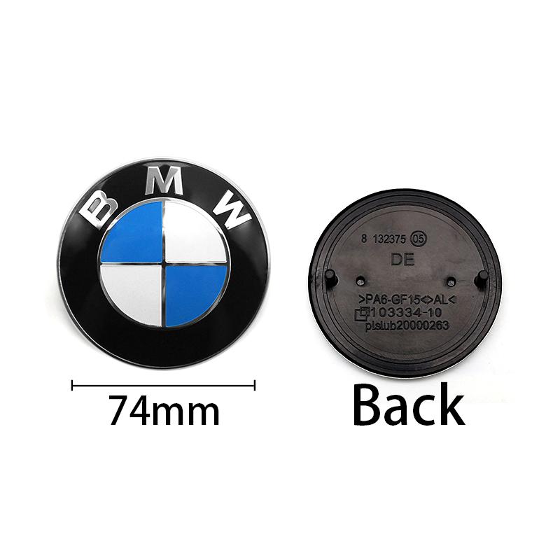 Blue White Car Front Hood Emblem 74mm 82mm Rear Badge 68mm 56mm Wheel Hub Cap 45mm steering wheel stickers Accessories For BMW QZ5