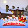Christmas Inflatable Model Santa Claus Reindeer On Sled Christmas Tree Gift Box Christmas Decora Outdoor Inflatable Decorations