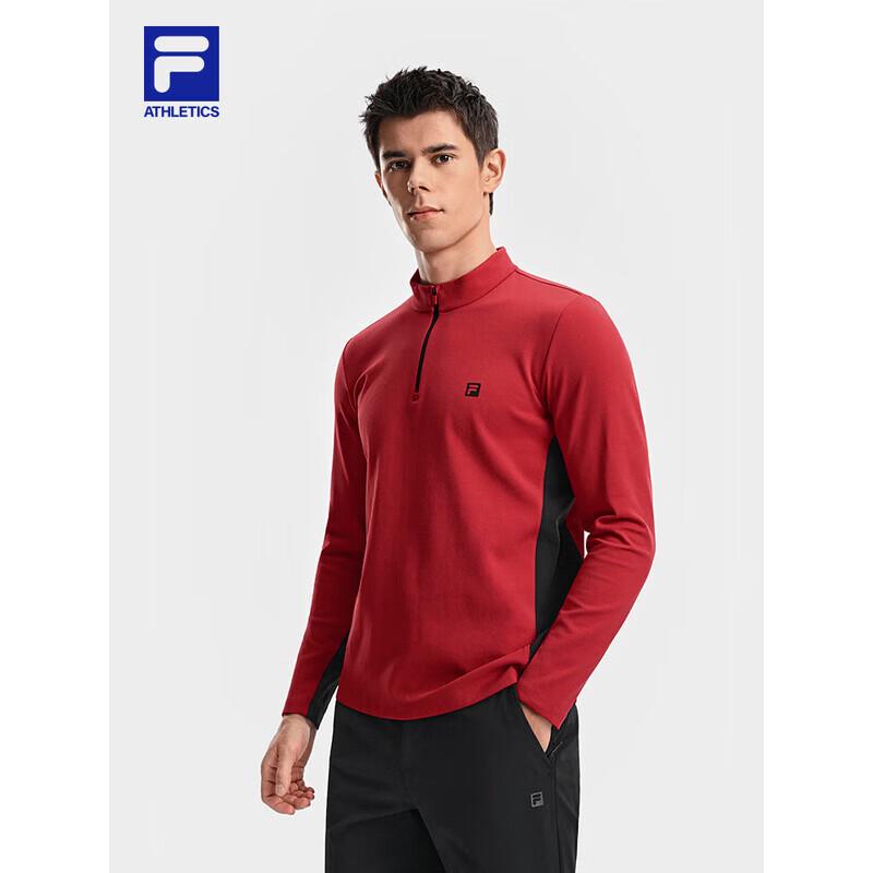 FILA Men s Half-Zip Knit Long-Sleeve T-Shirt L