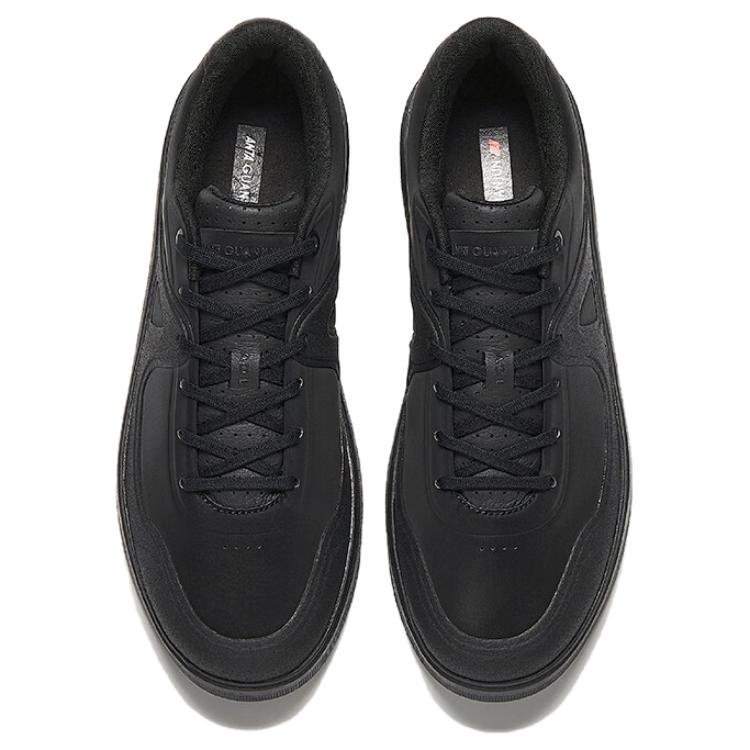 New Anta Abrasion Resistant Cushioning Coverage Low Top Skateboard Shoes Men's Black 112538002A-3