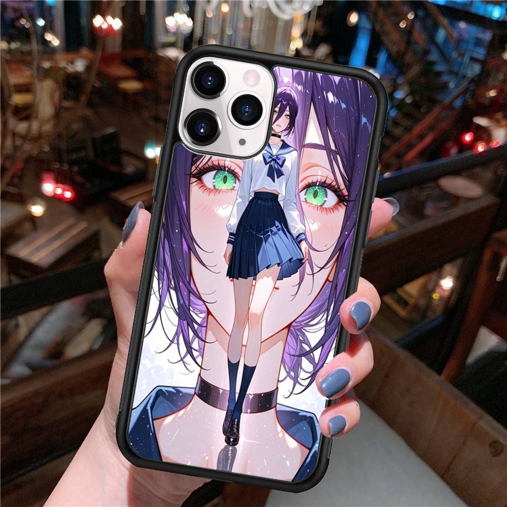 

Anime Chainsaw Man Reze Arc Phone Case For Iphone 11 12 13 14 15 Pro Max 17 16 Plus Hard PC+TPU Back Cover iPhone 14 pro