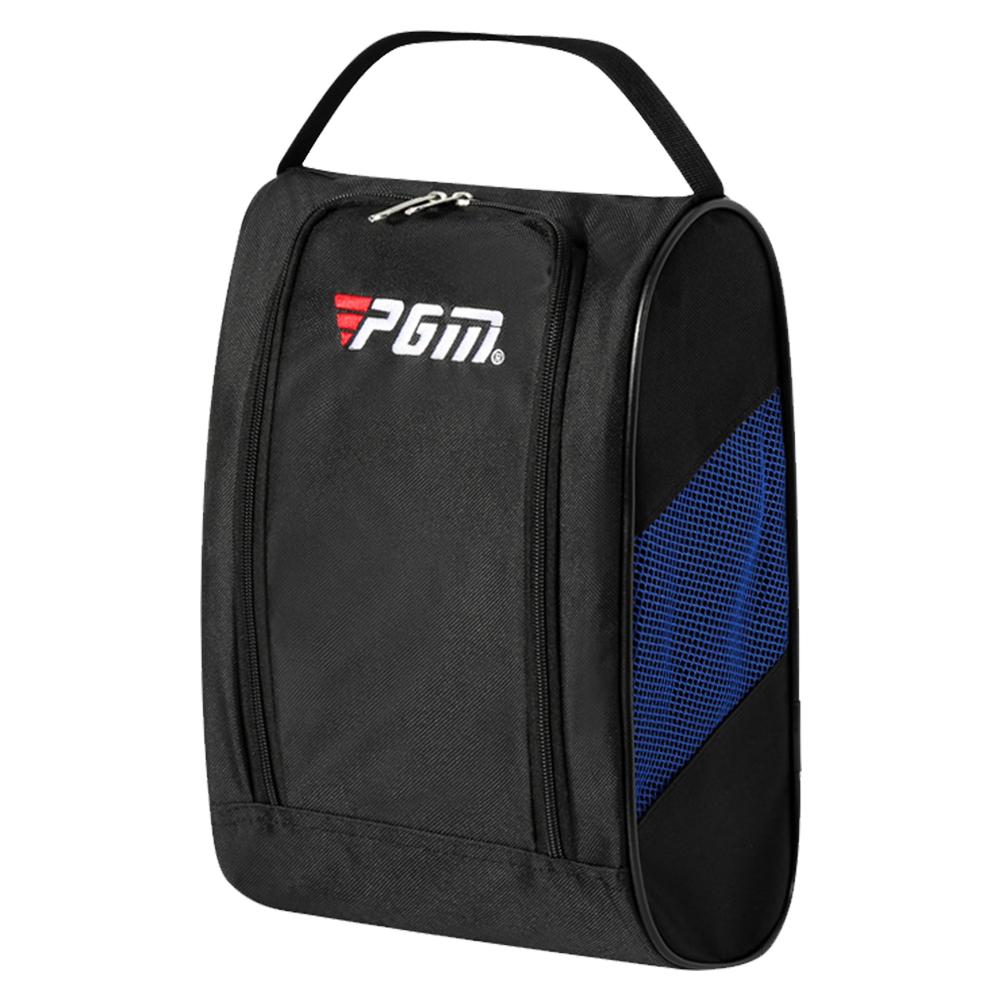 Unisex Golf Shoe Pocket Portable Nylon Travel Shoes Carrier Bags with Zipper Hand-Held Breathable Ultra-light Sports Accessories